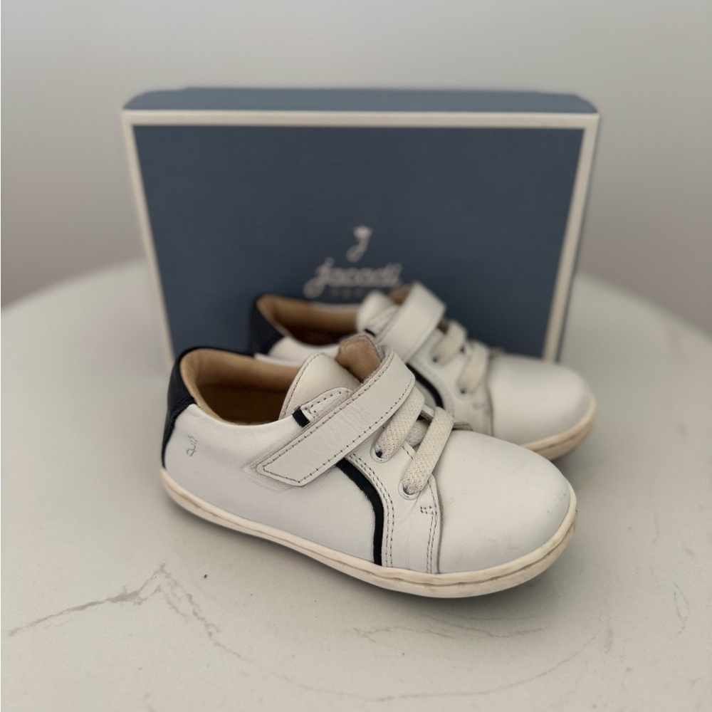 Jacadi White and Blue Sneakers Timeless Design